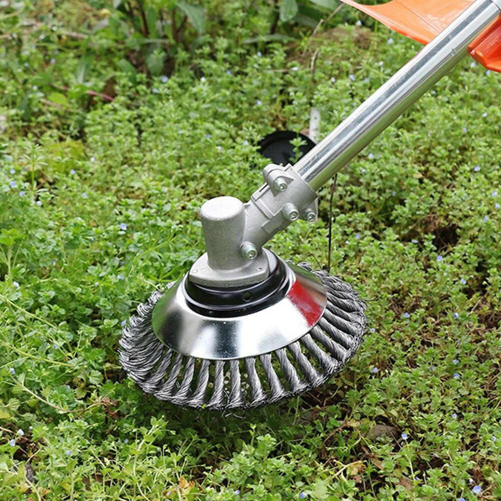 Unzerbrechliches Drahttrimmer-Messer - 360° Stahlklingen für unkrautfreien Rasen